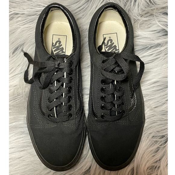 Vans Old Skool Canvas Shoe mens black size 7 womens size 8.5 - Picture 2 of 10